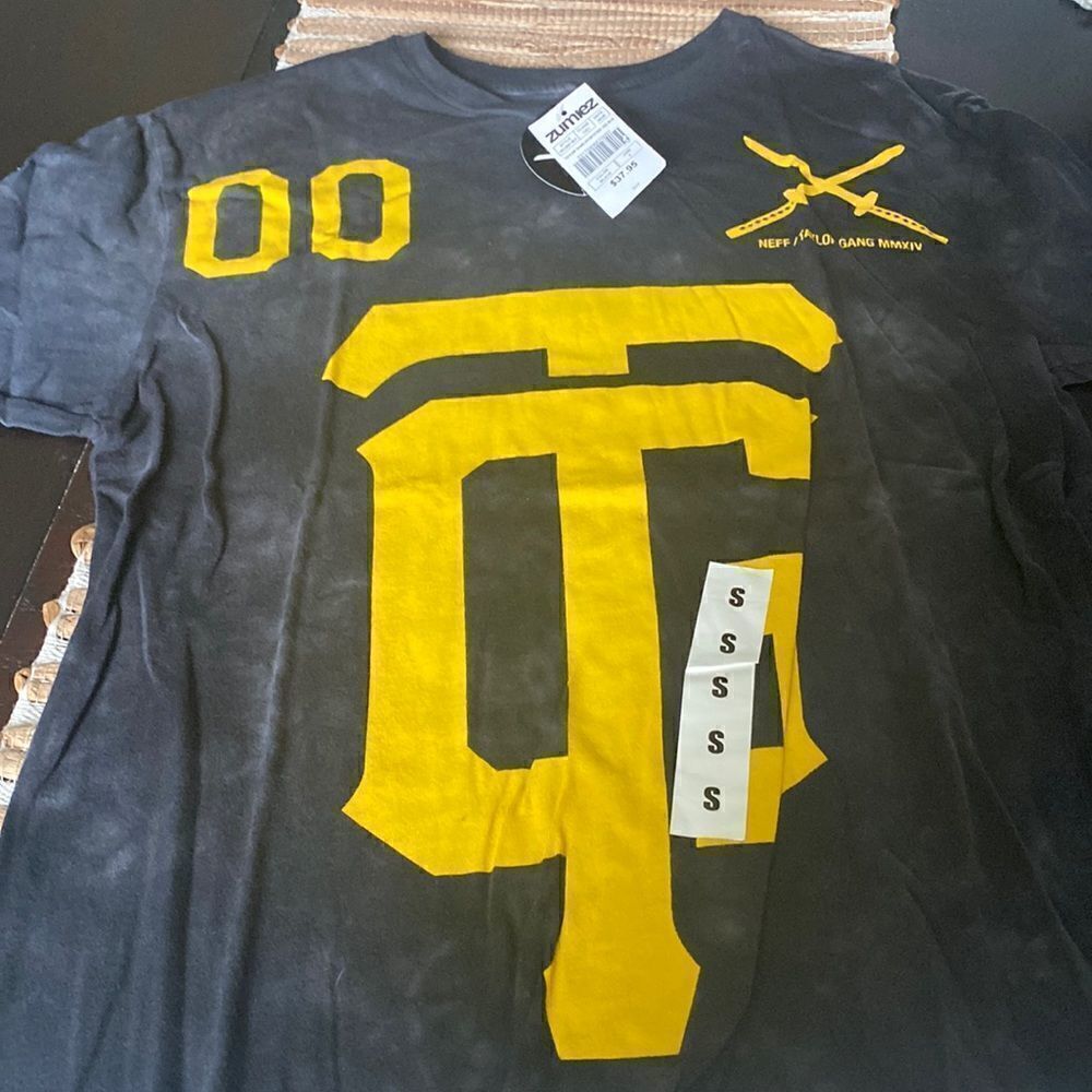 NWT Neff/Taylor Gang s/s tie dye tee black and grey with yellow logo size S